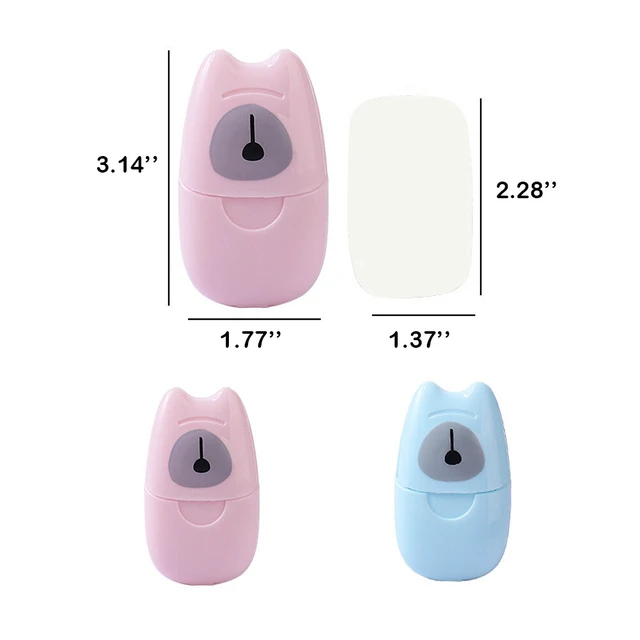 Alt view image 4 of 5 - US 50Pcs Disposable Travel Soap Portable Soap Paper Box Scented Slice Sheets BZ-3-bfeizaopian lvse 1ge