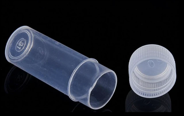 Alt view image 5 of 5 - US 100 Pack 5ML Sample Bottle Small Pill Plastic Container Empty Pill Bottle