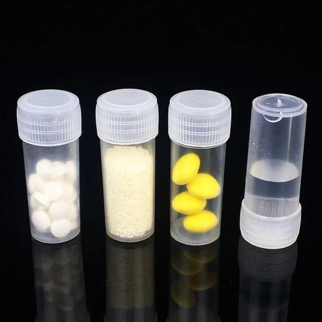 Alt view image 2 of 5 - US 100 Pack 5ML Sample Bottle Small Pill Plastic Container Empty Pill Bottle