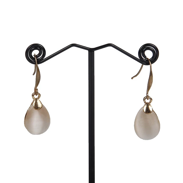 Alt view image 2 of 5 - US 3 Pcs Alloy Earrings Display T-Shape Stand Showcase Jewelry Organizer Holder