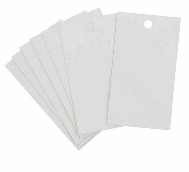Alt view image 2 of 5 - US 200 Pack Earring Card Holder Black Earring Display Cards Ear Studs Jewelry CC-1-berhuanka 5x9cm 200ge baise
