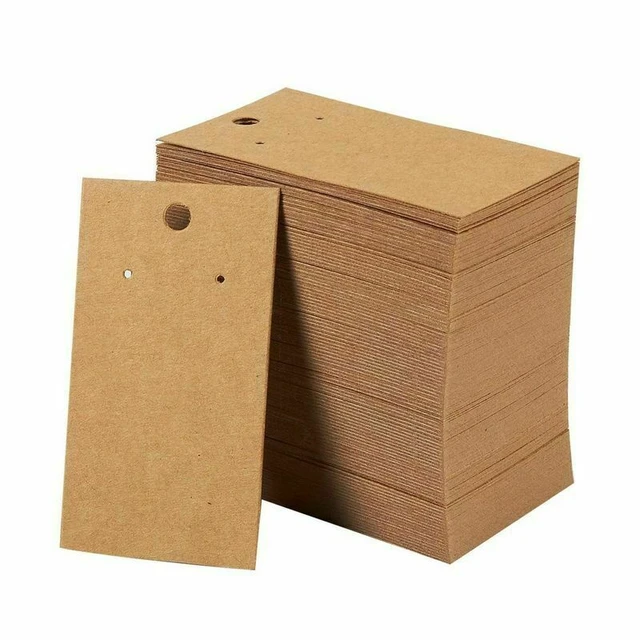 Alt view image 4 of 5 - US 200 Pack Earring Card Holder Black Earring Display Cards Ear Studs Jewelry CC-1-berhuanka 5x9cm 200ge mihuang