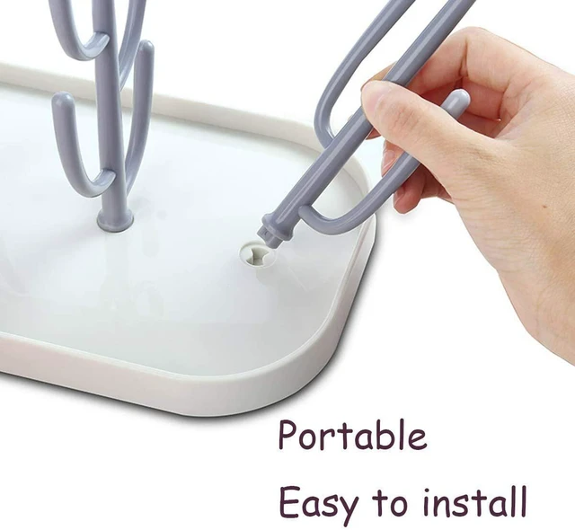 Alt view image 2 of 5 - US Baby Bottle Drying Rack Portable Bottle Dryer Holder Nipples Cups Pump Parts CE-3-axianrenzhangliganjia mise