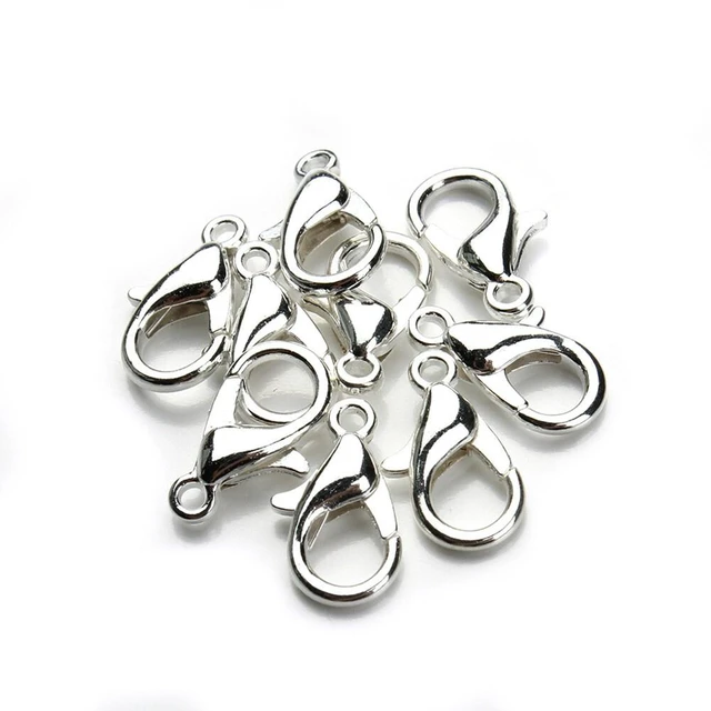 Main image of US 50 Pack Lobster Clasp Necklace Bracelets Jewelry Accessories DIY 10/12/14mm CF-4-a longxiakou50ge yinse 12mm