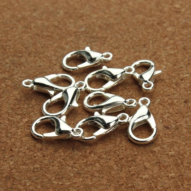 Alt view image 2 of 6 - US 50 Pack Lobster Clasp Necklace Bracelets Jewelry Accessories DIY 10/12/14mm CF-4-a longxiakou50ge yinse 12mm