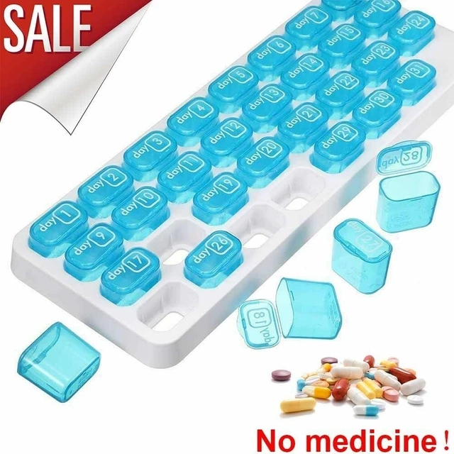 Alt view image 5 of 5 - US 31 Day Monthly Pill Organizer Medication Pod Compartment Planner Box Plastic
