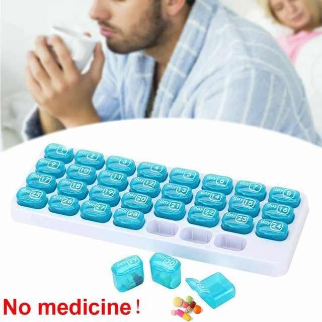Alt view image 4 of 5 - US 31 Day Monthly Pill Organizer Medication Pod Compartment Planner Box Plastic
