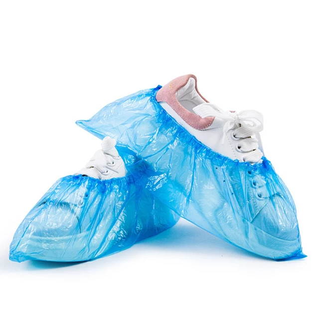 Alt view image 2 of 5 - US 100-200 Disposable Anti Slip Boot Shoe Covers Overshoes Protective Waterproof