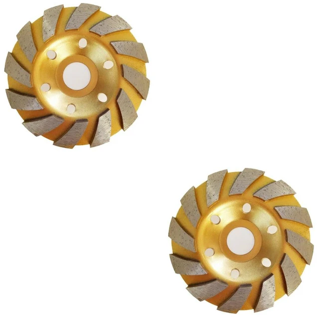 Main image of US 2 Pc 4" inch Diamond Segment Grinding Wheel Disc Grinder Cup Concrete Cut