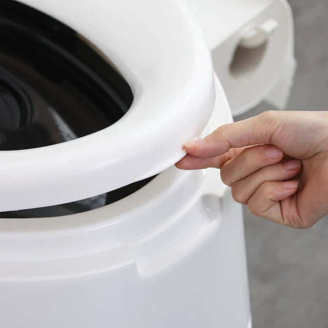 Alt view image 4 of 4 - US 5L Portable Outdoor Indoor Travel Camping Bucket Toilet Vehicle Potty Commode