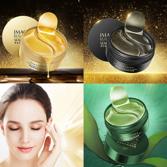 Alt view image 5 of 5 - US 60Pcs Gold/Black Pearl/Seaweed Hydrogel Eye Patch Mask Gel Under Eye Pads CO-1-ayanmo huangjin1he