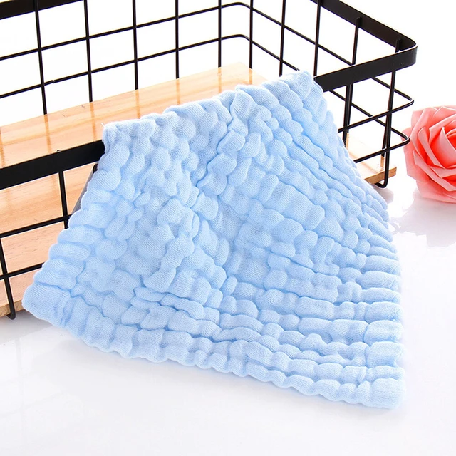 Alt view image 3 of 5 - US 10 Baby Muslin Washcloths 12''x12'' Cotton Reusable Wipes Bath Bibs Towels