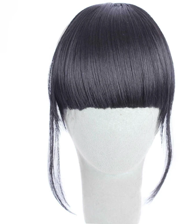 Main image of US Clip in on Thin Neat Bangs Human Hair Front Fringe Hair Extensions Hairpiece CO-4-ajialiuhaiD05 2