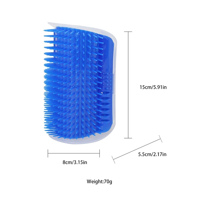 Alt view image 3 of 4 - US Pet Cat Self Groomer Brush Wall Corner Mount Grooming Massage Comb Toy Catnip