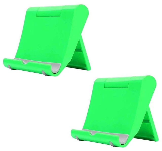 Main image of US 2 Pack Universal Cell Phone Stand Holder Foldable Desk Table Mount Adjustable CU-1-bxiaohaoshoujijia2gezhuang lvse