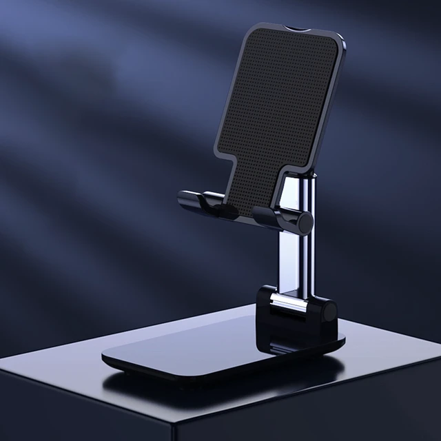 Alt view image 2 of 5 - US 1 Adjustable Foldable Universal Phone Stand Desktop Holder Mount Anti-slip CU-2-bdahaozhedieshoujijia1ge heise