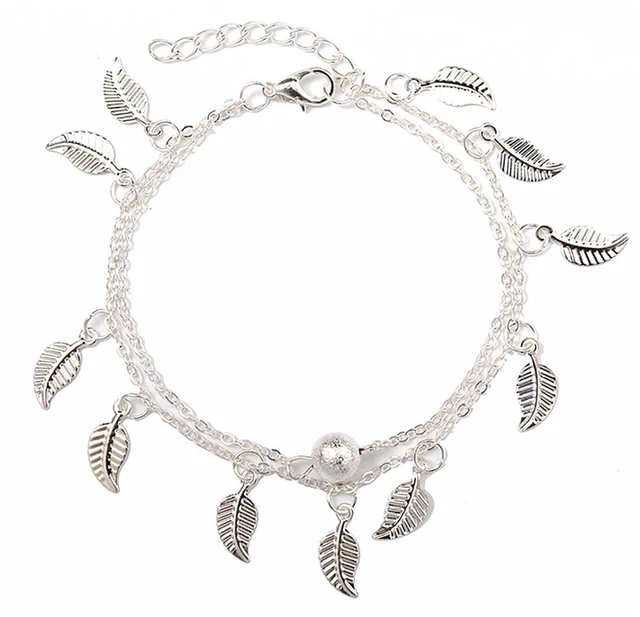 Main image of US Women Daisy Butterfly Infinite Rhinestone Crystal Anklet Ankle Bracelet Chain CW-4-ayezijiaolian yinse
