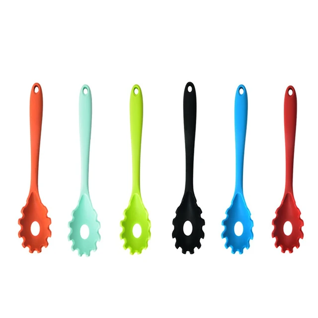 Alt view image 2 of 5 - US 1 Pack Silicone Pasta Fork Heat Resistant Noodle Spaghetti Server Spoon CZ-4-b yifenzhualvse 1ge