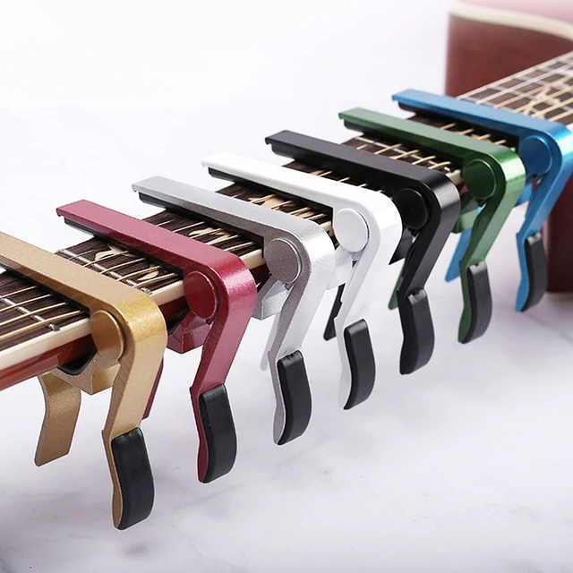 Alt view image 3 of 5 - US 1 Pack Guitar Capo Aluminium Alloy Clamp Ukulele Tuning Accessories Tools CZ-4-d jinshubiandiaojiahongse 1ge