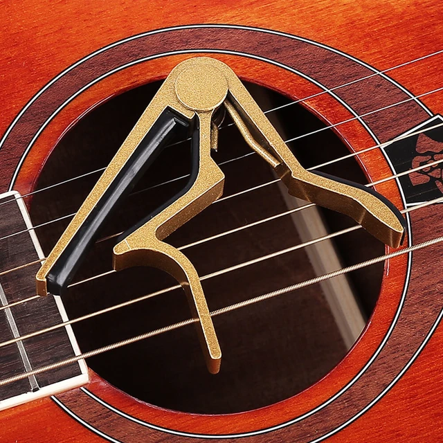 Alt view image 2 of 5 - US 1 Pack Guitar Capo Aluminium Alloy Clamp Ukulele Tuning Accessories Tools CZ-4-d jinshubiandiaojiahongse 1ge