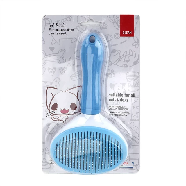 Alt view image 5 of 5 - US 1 Pack Self Cleaning Slicker Brushes for Dogs Cats Pet Grooming Brush Tool