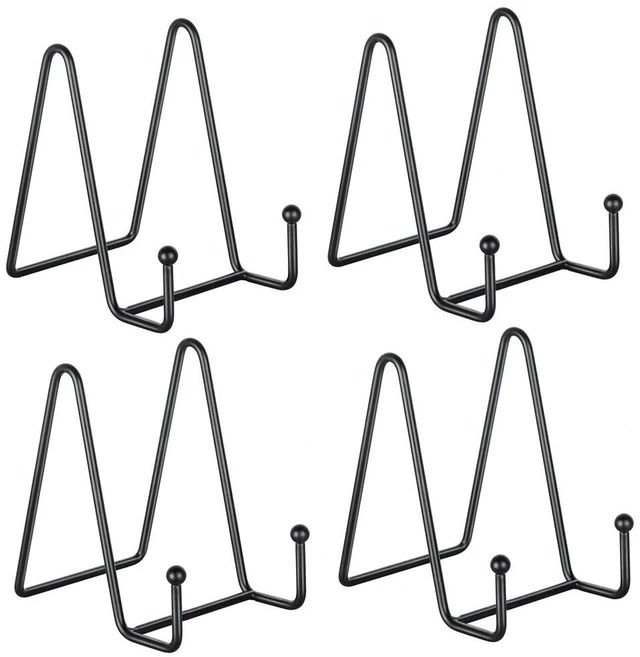 Main image of US 4 Pcs Metal Frame Holder Display Stands for Picture,Plate,Book,Photo Easel