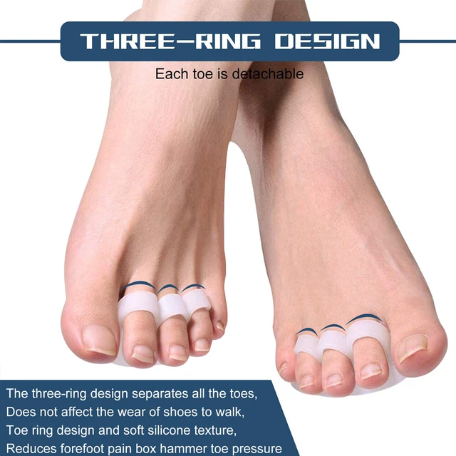 Alt view image 5 of 5 - US 2 Pairs Bunions Hammer Toe Straightener Splint Brace Cushion Pad Corrector