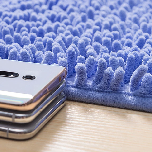 Alt view image 4 of 5 - US Luxury Chenille Bath Rug Absorbent Soft Shaggy Non Slip Bathroom Mat Rugs DB-1-a xuenierdidian tuose