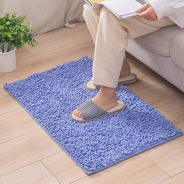Alt view image 5 of 5 - US Luxury Chenille Bath Rug Absorbent Soft Shaggy Non Slip Bathroom Mat Rugs DB-1-a xuenierdidian tuose