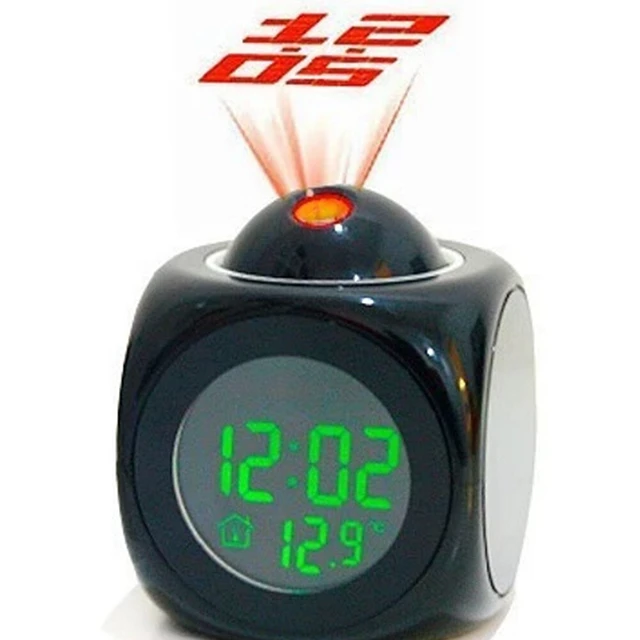 Alt view image 2 of 5 - US 1 Pack Projection Alarm Clock LED Digital Voice Report Digital Alarm Clock