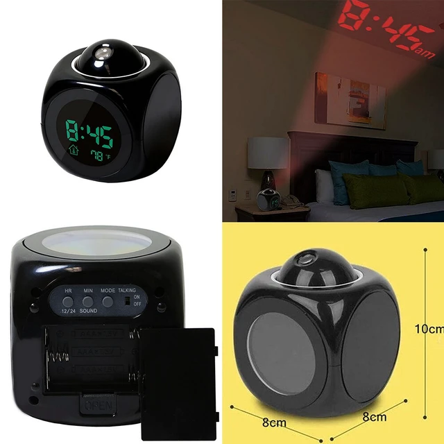 Alt view image 3 of 5 - US 1 Pack Projection Alarm Clock LED Digital Voice Report Digital Alarm Clock