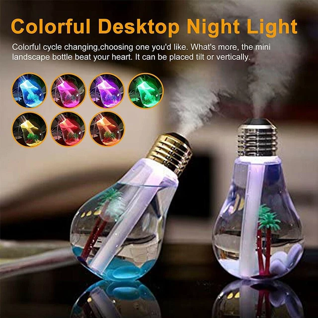 Alt view image 4 of 5 - US 1 Pack USB Desktop Bulb Air Humidifier Essential Oil Diffuser Aromatherapy
