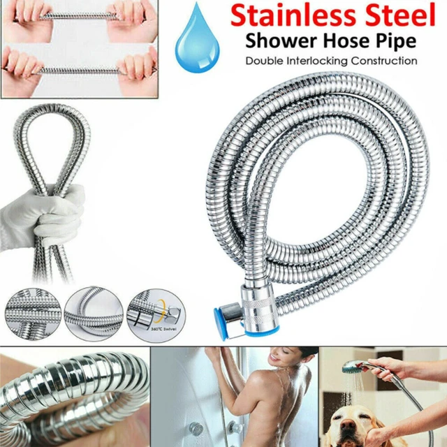 Alt view image 4 of 5 - US 2 Pack 1.5m / 5 Ft Shower Hose Extra Long Bathroom Hand Held Flexible Tube