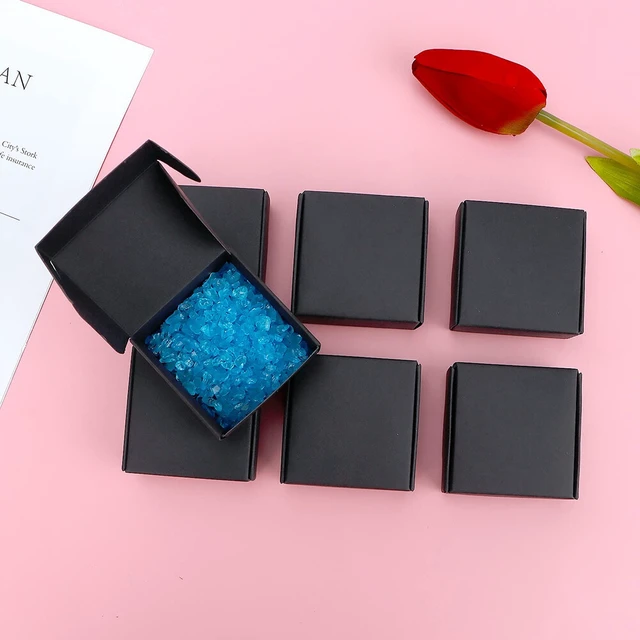 Alt view image 3 of 5 - US 50 Pack Mini Kraft Jewelry Gift Packing Coin Candy Ornaments Favor Boxes DB-4-g shoushifeijihe5x5cm zongse 50gezhuang