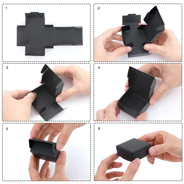 Alt view image 2 of 5 - US 50 Pack Mini Kraft Jewelry Gift Packing Coin Candy Ornaments Favor Boxes DB-4-g shoushifeijihe5x5cm zongse 50gezhuang