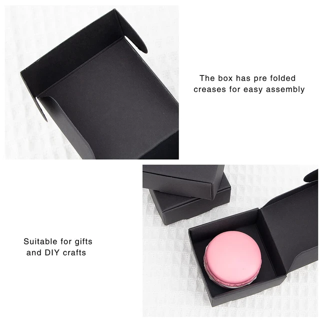 Alt view image 4 of 5 - US 50 Pack Mini Kraft Jewelry Gift Packing Coin Candy Ornaments Favor Boxes DB-4-g shoushifeijihe5x5cm zongse 50gezhuang