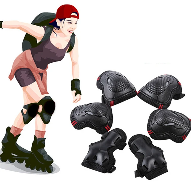 Alt view image 4 of 5 - US Wrist Knee Pads Elbow Guards Protective Gear Set For Skateboard Skate Bike