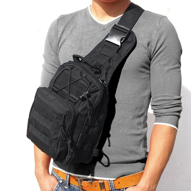 Alt view image 4 of 5 - US Tactical Sling Bag for Men Small Military Rover Shoulder Backpack Chest Pack DC-2-c nanshixiaoxiongbaoheise