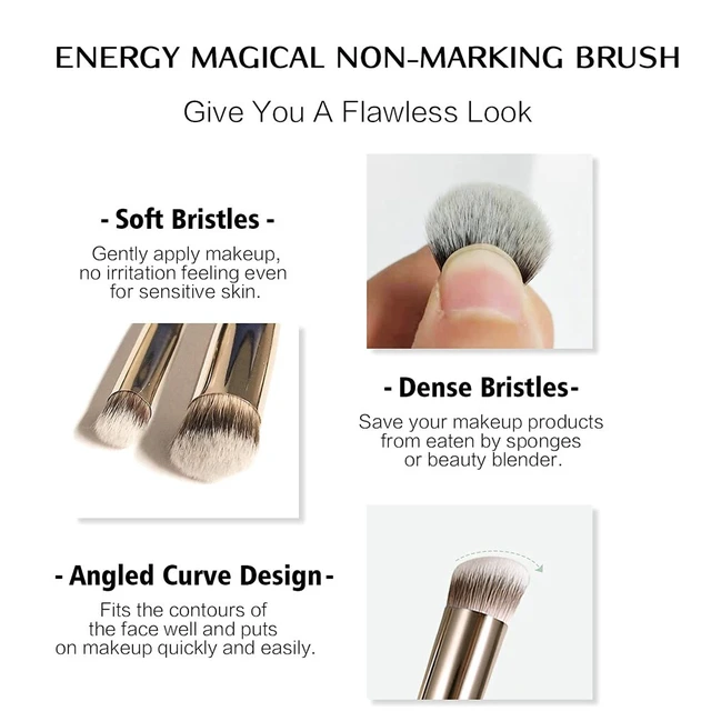 Alt view image 5 of 5 - US 1 Concealer Under Eye Brush Set Foundation Highlight Shadow Cover Stippling
