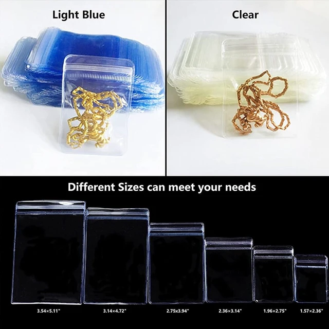 Alt view image 5 of 5 - US 100 Pack PVC Clear Jewelry Anti Oxidation Zipper Bags Anti-tarnish Organizers DD-4-g PVCshoushidai6x8cm