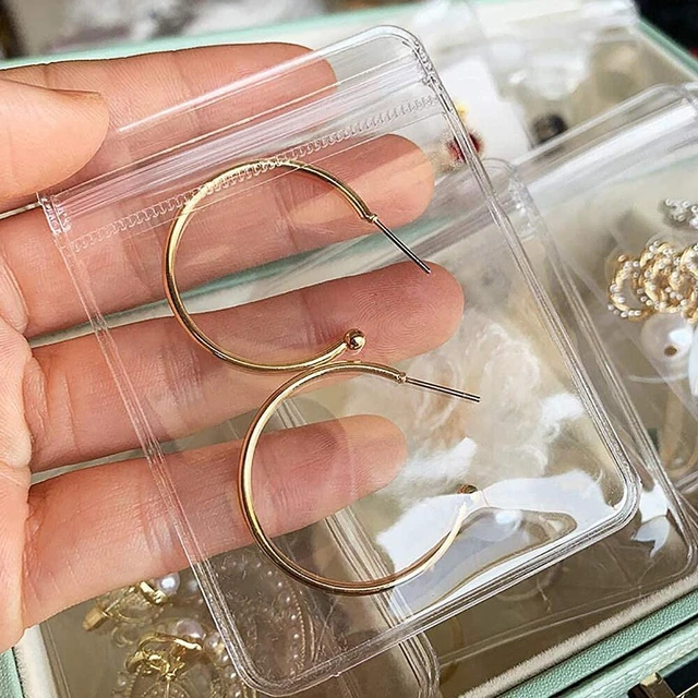Alt view image 3 of 5 - US 100 Pack PVC Clear Jewelry Anti Oxidation Zipper Bags Anti-tarnish Organizers DD-4-g PVCshoushidai6x8cm