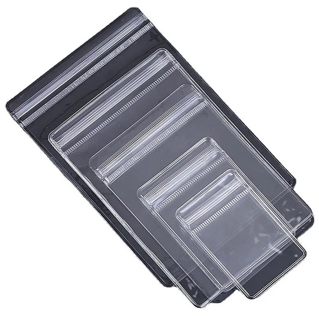 Main image of US 100 Pack PVC Clear Jewelry Anti Oxidation Zipper Bags Anti-tarnish Organizers DD-4-g PVCshoushidai6x8cm