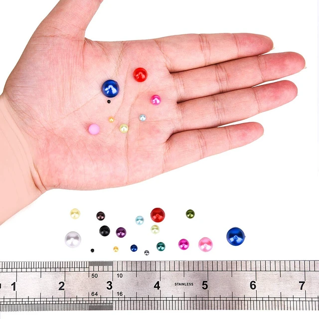 Alt view image 4 of 4 - US 5600 Set DIY Half Artificial Pearl Bead Flat Back Beads Craft Nail Art