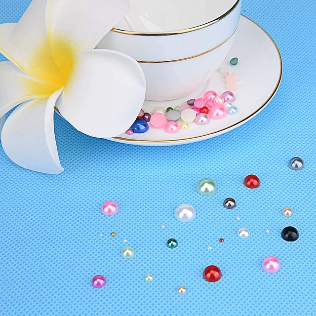 Alt view image 3 of 4 - US 5600 Set DIY Half Artificial Pearl Bead Flat Back Beads Craft Nail Art