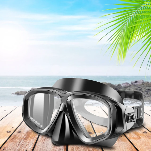 Alt view image 2 of 5 - US 1 Pack Anti-Fog Scuba Diving Goggles Adult Swimming Mask Snorkel Nose Cover