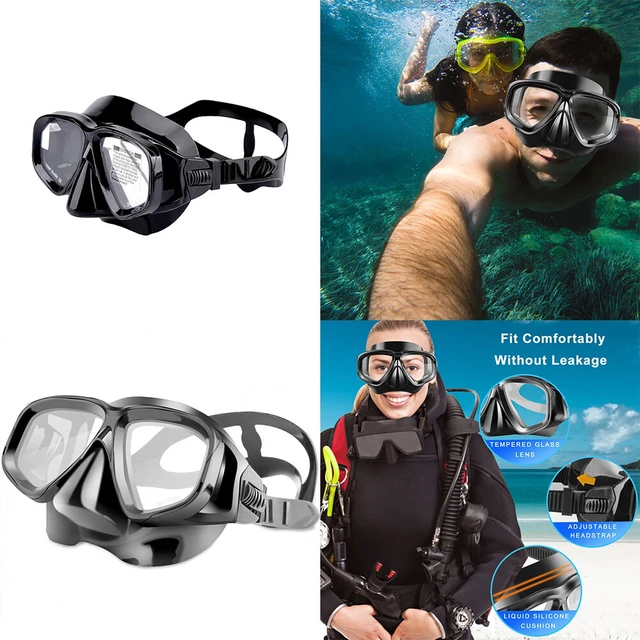 Alt view image 3 of 5 - US 1 Pack Anti-Fog Scuba Diving Goggles Adult Swimming Mask Snorkel Nose Cover