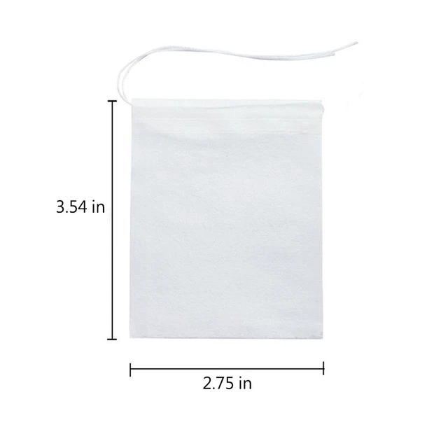 Alt view image 4 of 5 - US 100 pcs Disposable Filter Drawstring Flip Empty Teabag Herb Loose Tea Bag wusheng