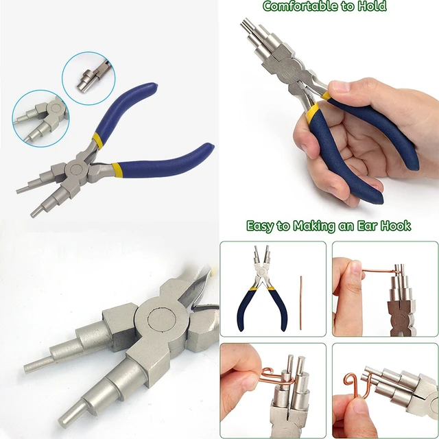 Alt view image 2 of 5 - US Stainless Steel 6-in-1 Bail Making DIY Crafts Wire Looping Forming Plier