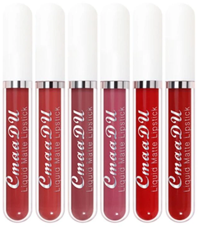 Main image of US 6 Pack Set Lipstick Matte Finish Liquid Lip Gloss Long Lasting Waterproof