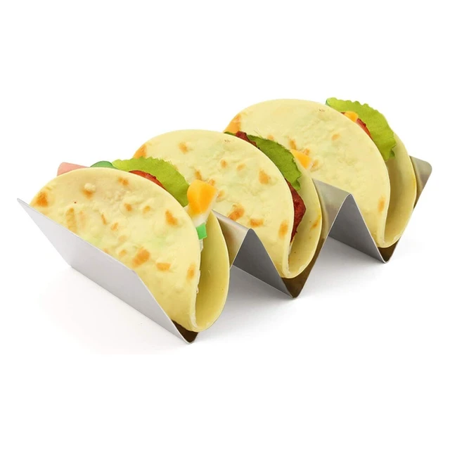 Alt view image 4 of 5 - US 2 Food Grade Stainless Steel Taco Holder Stand Truck Tray Style Oven Safe